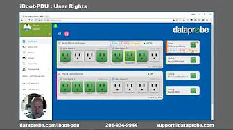 Software interface with 'iBoot-PDU' branding on a computer screen